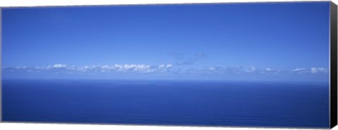 Framed Panoramic view of the seascape, Boaventura, Sao Vicente, Madeira, Portugal Print