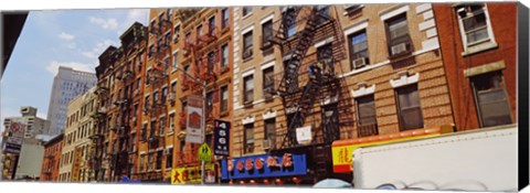 Framed Buildings in a street, Mott Street, Chinatown, Manhattan, New York City, New York State Print