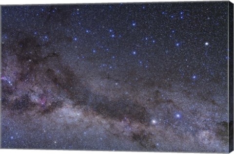 Framed constellation of Centaurus and its dark lanes of nebulosity Print