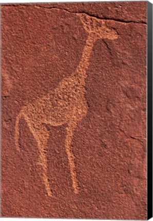 Framed Ancient rock etchings, Twyfelfontein, Damaraland, Namibia Print