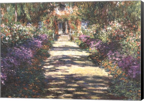 Framed Garden at Giverny Print