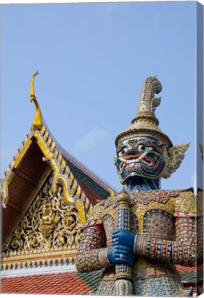Framed Statue at The Grand Palace, Bangkok, Thailand Print