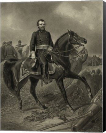 Framed General Grant during the American Civil War Print