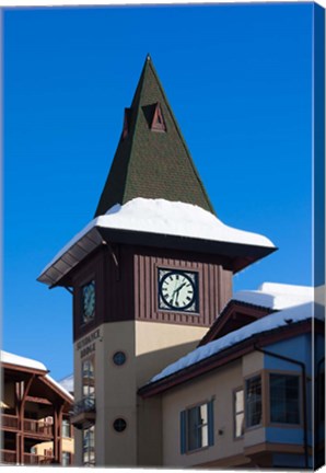 Framed British Columbia, Sun Peaks Resort, clock tower Print