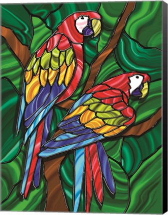 Framed Parrot B Print