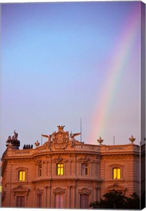 Framed Spain, Madrid, Plaza de Cibeles, Rainbow Print