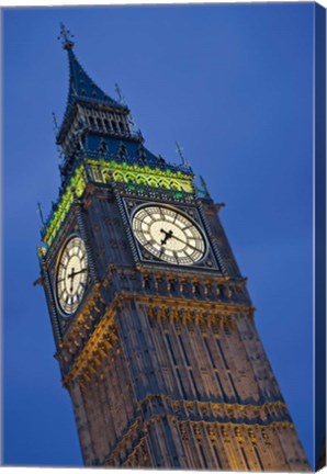Framed UK, London, Clock Tower, Big Ben at dusk Print