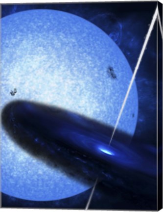 Framed Cygnus X-1, a luminous x-ray source in the Constellation Cygnus Print