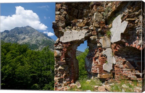 Framed Genoese Fort Ruins, Corsica, France Print