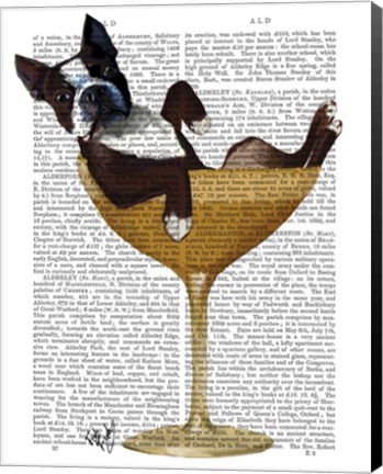 Framed Boston Terrier in Cocktail Glass Print