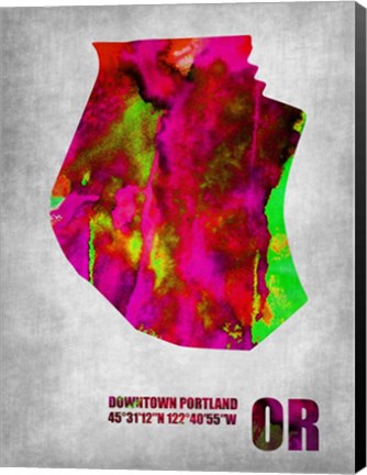 Framed Downtown Portland Oregon Print