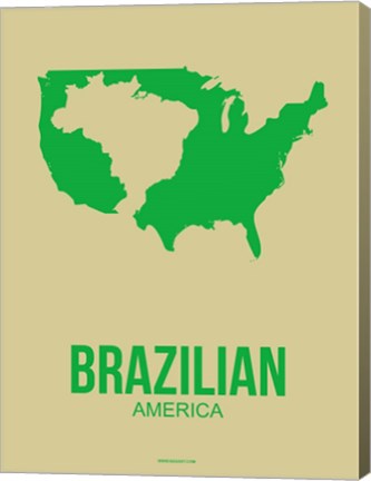 Framed Brazilian America 3 Print