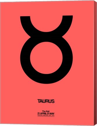 Framed Taurus Zodiac Sign Black Print