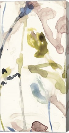 Framed Flower Drip Triptych III Print