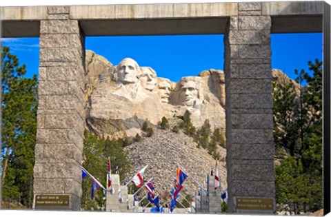 Framed Entrance to Mount Rushmore National Memorial, South Dakota Print