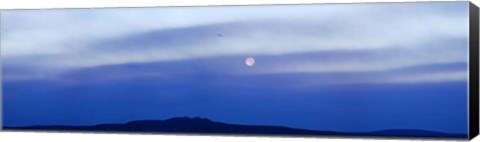 Framed Moonset over Mountain, Tres Orejas, Taos County, New Mexico Print