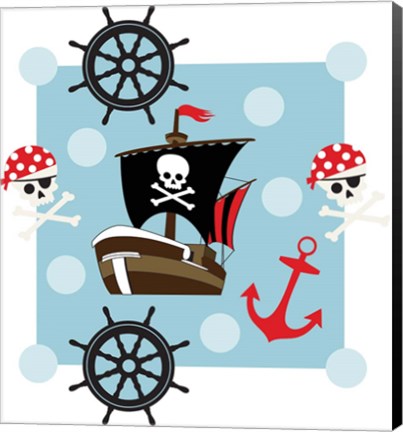 Framed Ahoy Pirate Boy I Print