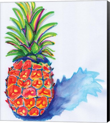 Framed Blue Pineapple Print