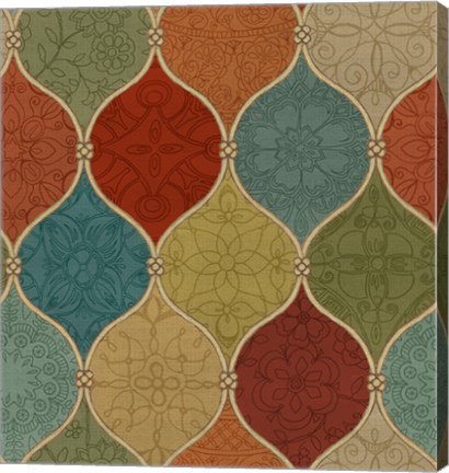 Framed Spice Mosaic Pattern Crop Print
