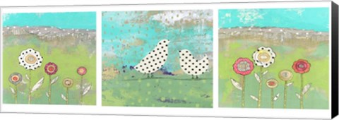 Framed Polka Dot Bird Set Print