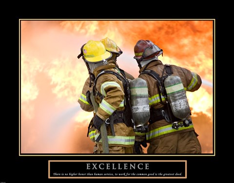 Framed Excellence - Three Firemen Print