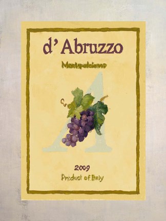 Framed Wine Label III Print