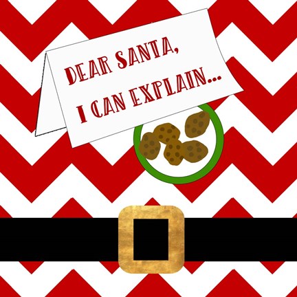 Framed Dear Santa, I Can Explain Print