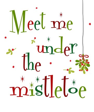 Framed Meet Me Under the Mistletoe Print