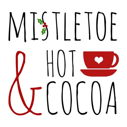 Framed Mistletoe and Hot Cocoa Print