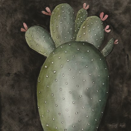 Framed Big Blooming Cactus II Print