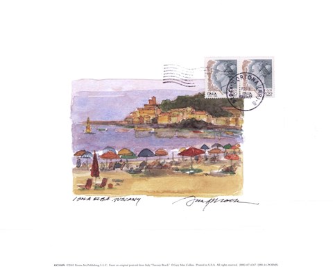 Framed Tuscany Beach Print