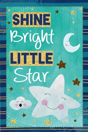 Framed Shine Bright Little Star Print
