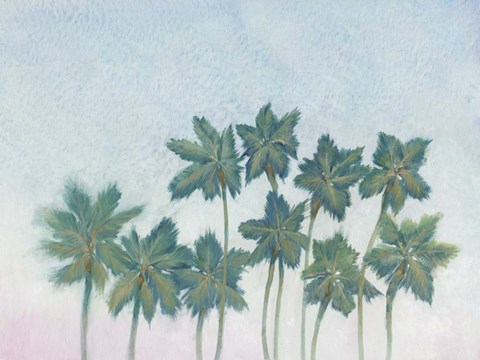 Framed Palm Treeline I Print