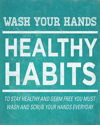 Framed Healthy Habits I Print