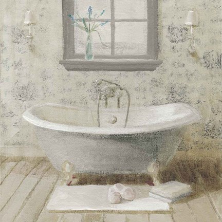 Framed Victorian Bath I Neutral Print