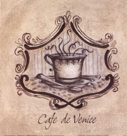 Framed Cafe De Venice Print