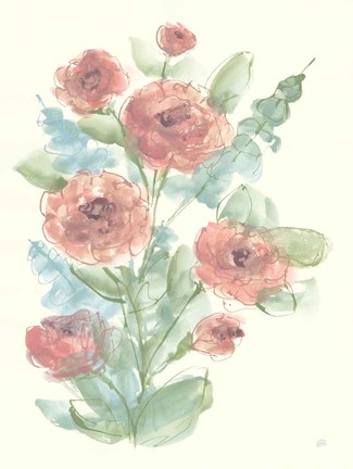 Framed Camellia Bouquet II Print