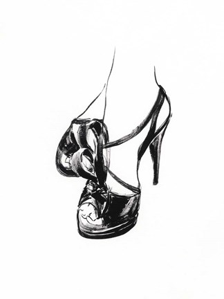 Framed Black Heels I Print