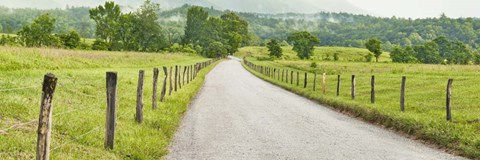Framed Country Road Panorama I Print