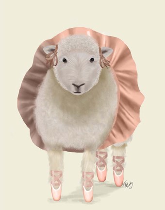 Framed Ballet Sheep 1 Print