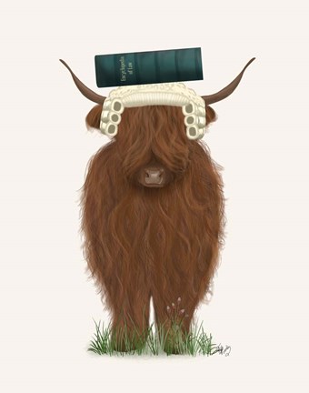 Framed Highland Cow Lawyer Print