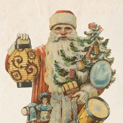 Framed Victorian Santa II Print