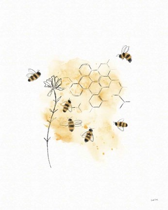 Framed Bees and Botanicals VI Print