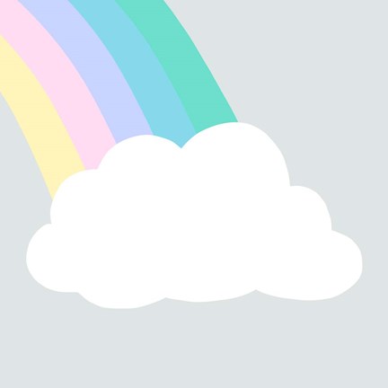 Framed Rainbow Cloud I Print