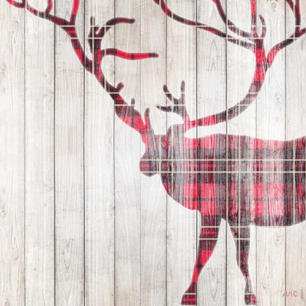 Framed Red Rhizome Deer Print