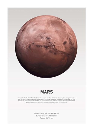 Framed Mars Light Print