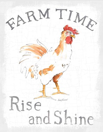 Framed Farm Time Enamel v2 Print
