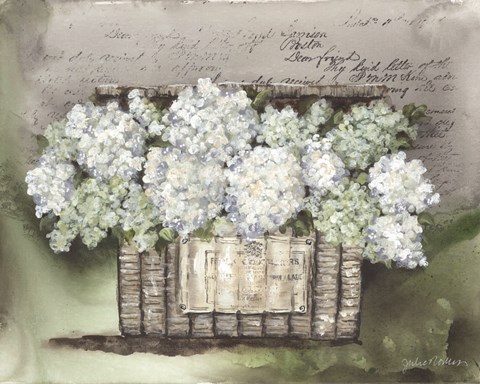 Framed Vintage Floral Basket Print