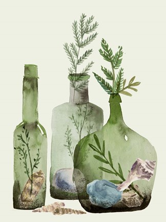 Framed Ocean in a Bottle II Print