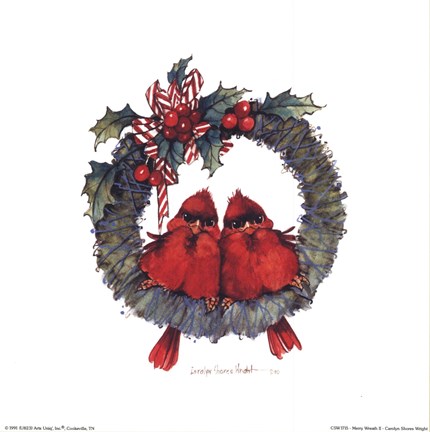 Framed Merry Wreath II-Ret Print